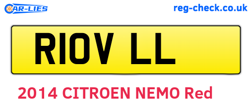 R10VLL are the vehicle registration plates.