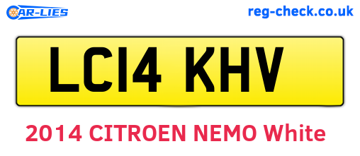 LC14KHV are the vehicle registration plates.