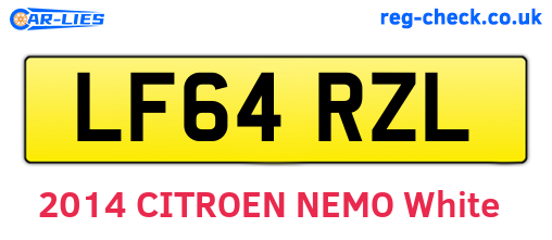 LF64RZL are the vehicle registration plates.
