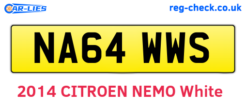 NA64WWS are the vehicle registration plates.