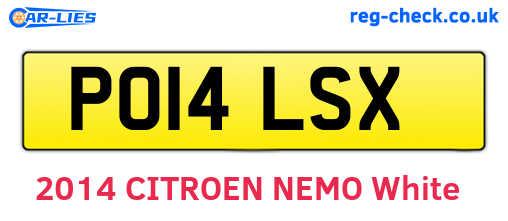 PO14LSX are the vehicle registration plates.