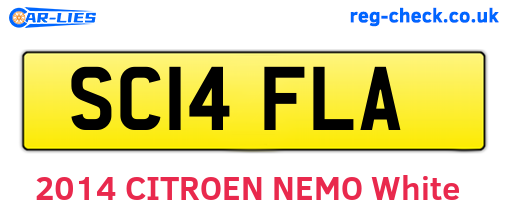 SC14FLA are the vehicle registration plates.