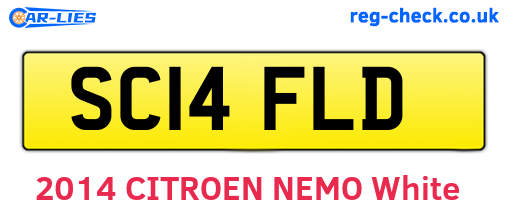 SC14FLD are the vehicle registration plates.
