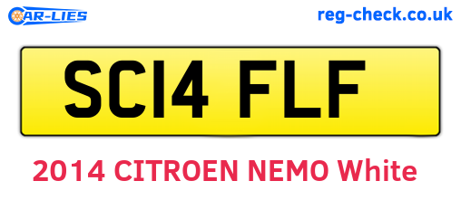SC14FLF are the vehicle registration plates.