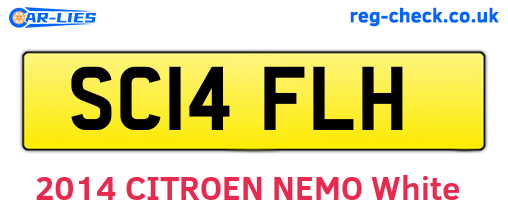 SC14FLH are the vehicle registration plates.