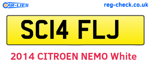 SC14FLJ are the vehicle registration plates.