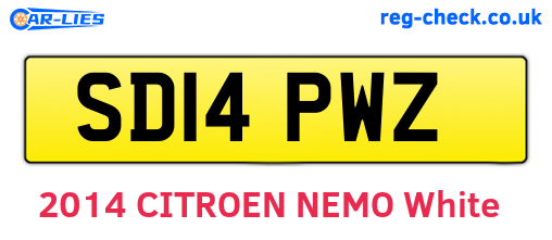 SD14PWZ are the vehicle registration plates.