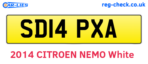 SD14PXA are the vehicle registration plates.