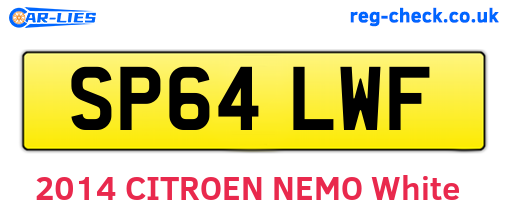 SP64LWF are the vehicle registration plates.
