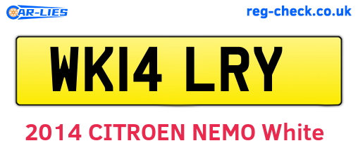 WK14LRY are the vehicle registration plates.