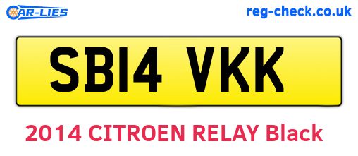 SB14VKK are the vehicle registration plates.