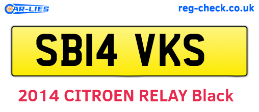SB14VKS are the vehicle registration plates.