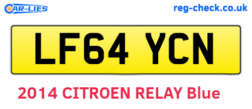 LF64YCN are the vehicle registration plates.