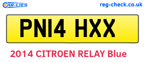 PN14HXX are the vehicle registration plates.
