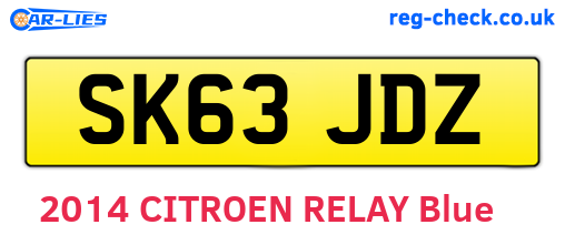 SK63JDZ are the vehicle registration plates.