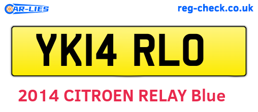YK14RLO are the vehicle registration plates.