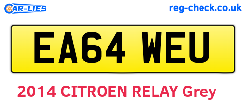 EA64WEU are the vehicle registration plates.