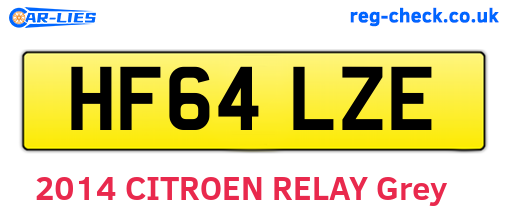 HF64LZE are the vehicle registration plates.