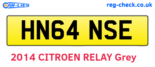 HN64NSE are the vehicle registration plates.