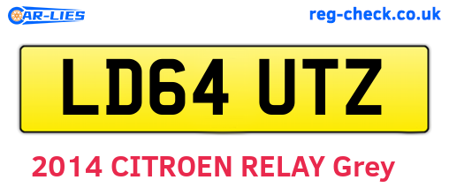 LD64UTZ are the vehicle registration plates.