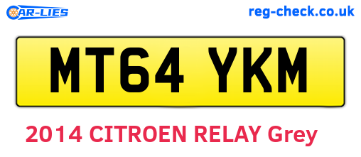 MT64YKM are the vehicle registration plates.