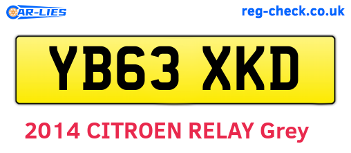 YB63XKD are the vehicle registration plates.