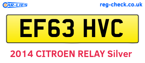 EF63HVC are the vehicle registration plates.