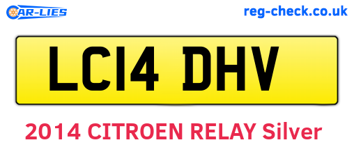 LC14DHV are the vehicle registration plates.