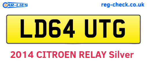 LD64UTG are the vehicle registration plates.