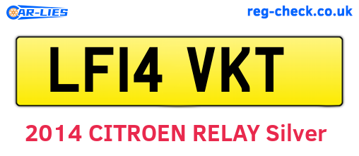 LF14VKT are the vehicle registration plates.