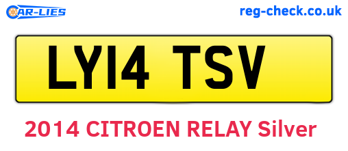 LY14TSV are the vehicle registration plates.