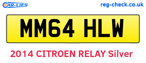 MM64HLW are the vehicle registration plates.