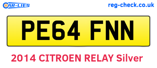 PE64FNN are the vehicle registration plates.