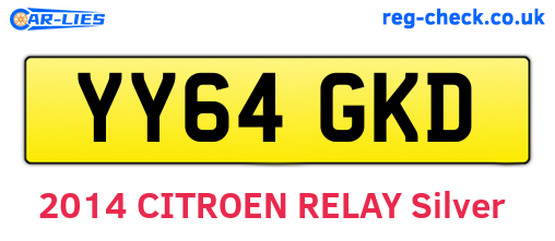 YY64GKD are the vehicle registration plates.