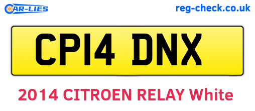 CP14DNX are the vehicle registration plates.