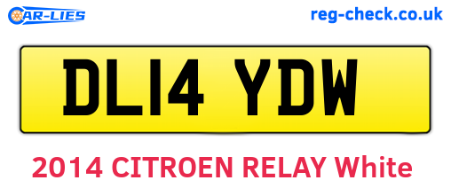 DL14YDW are the vehicle registration plates.