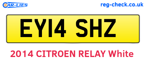 EY14SHZ are the vehicle registration plates.