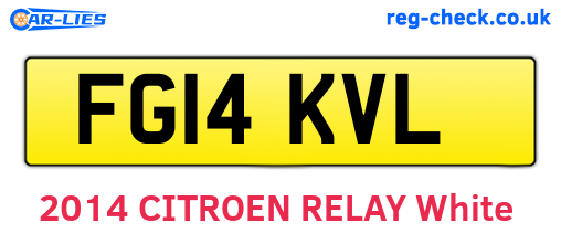 FG14KVL are the vehicle registration plates.