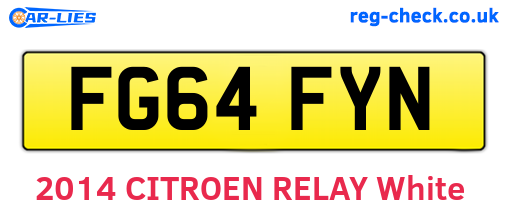 FG64FYN are the vehicle registration plates.