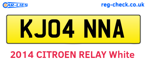 KJ04NNA are the vehicle registration plates.