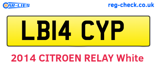 LB14CYP are the vehicle registration plates.