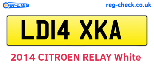 LD14XKA are the vehicle registration plates.