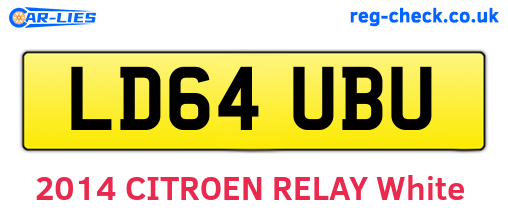 LD64UBU are the vehicle registration plates.