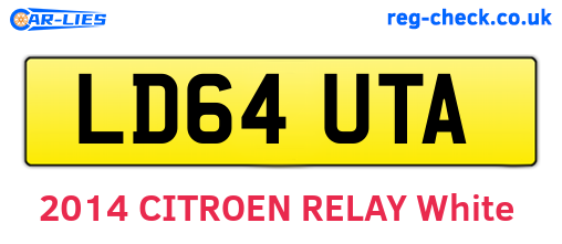 LD64UTA are the vehicle registration plates.