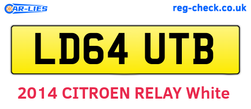 LD64UTB are the vehicle registration plates.