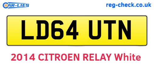 LD64UTN are the vehicle registration plates.