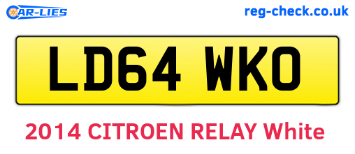 LD64WKO are the vehicle registration plates.