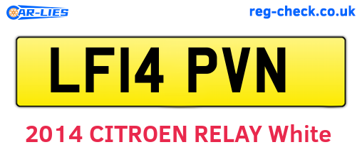 LF14PVN are the vehicle registration plates.