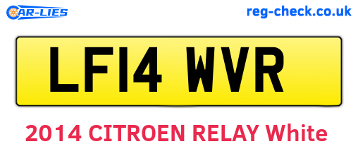 LF14WVR are the vehicle registration plates.
