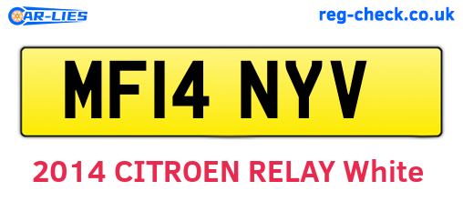 MF14NYV are the vehicle registration plates.